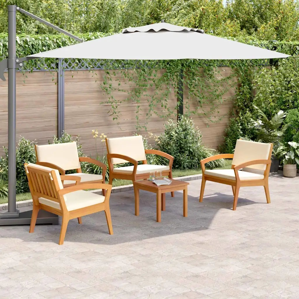 Set bistrot con cuscino 5 pcs Marrone Poliestere 3328619