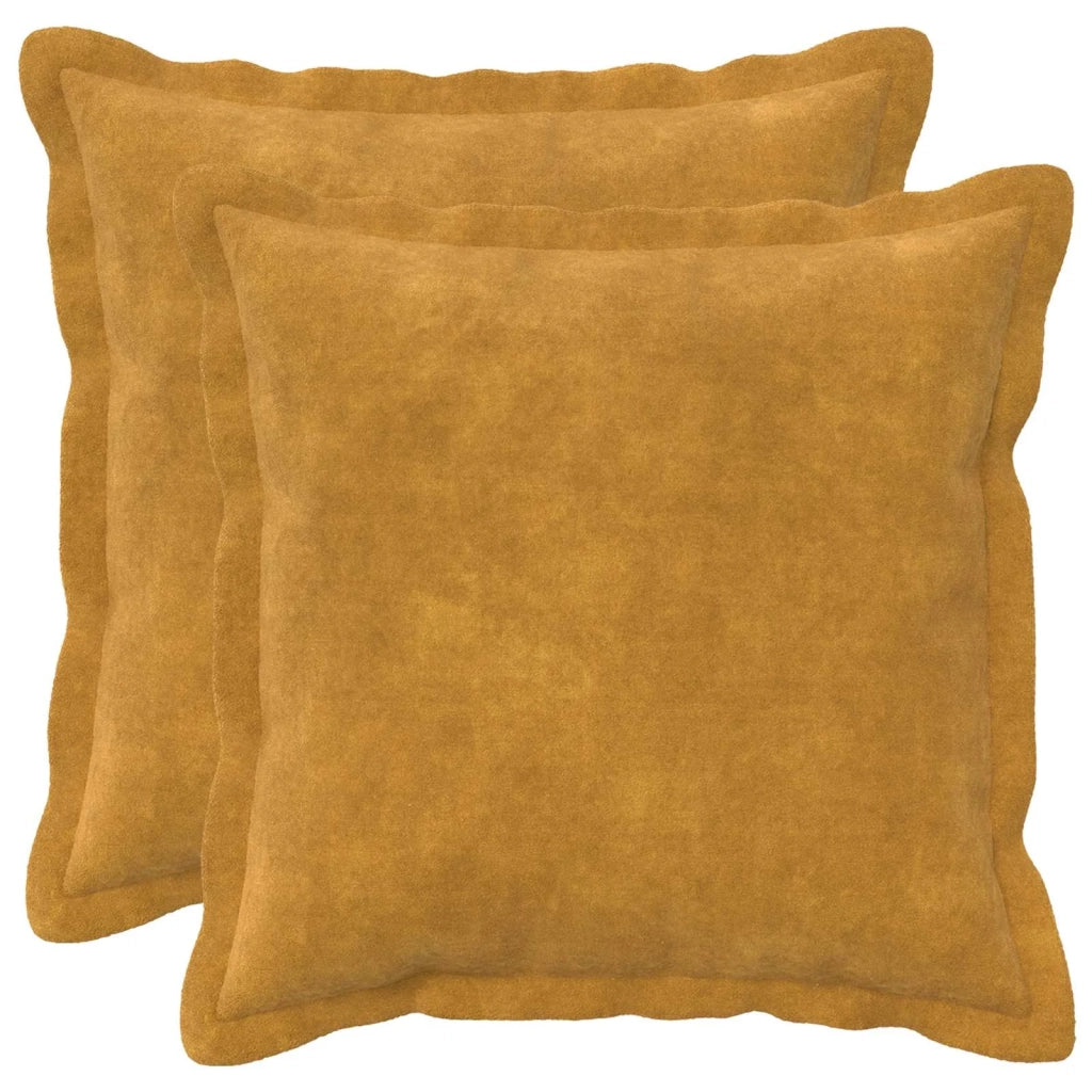 Federa 2 pcs HOUTEN Giallo 35 x 35 cm Fleece in microfibra 916497