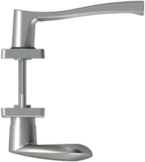 Cavalletto doppio zama su piastra linea Flex interasse 195 mm finitura cromata chiave I cuscinetto mano sinistra