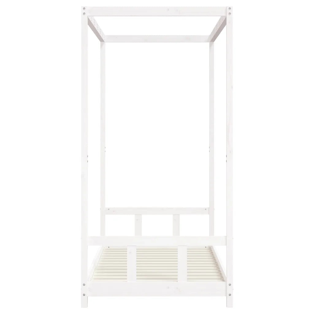 Giroletto per Bambini | Letto Infantile | Lettino Bianco 90x190cm in Legno Massello di Pino