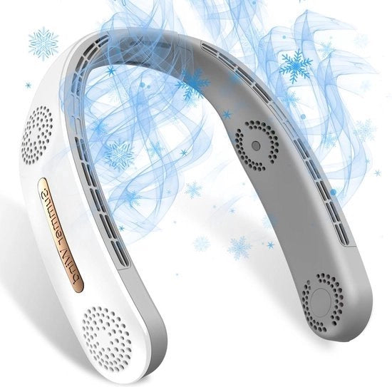 Ventilatore portatile per collo con turbo 4, batteria migliorata 6000 mAh - regolabile 360° - ventilatore USB utile come regalo per compleanni