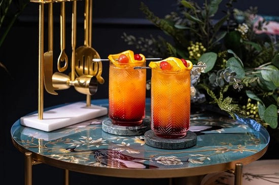 Set di bicchieri, con scatola regalo extra grande, per champagne, martini e cocktail, bicchieri per gin e prosecco, bicchieri per vino natalizio, 4 pezzi