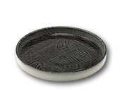 Set 6 Pezzi Piatti da Tavola in Porcellana Breath Nero Oslo 20 cm Saturnia