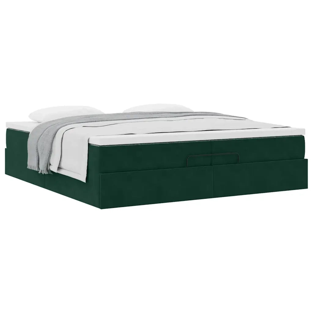 Struttura Letto Pouf con Materassi 200x200 cm Velluto 3311210
