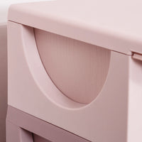 Easycomfort Cassettiera in Plastica Colorata per Cameretta con 3 Cassetti 37x37x56.5cm Rosa