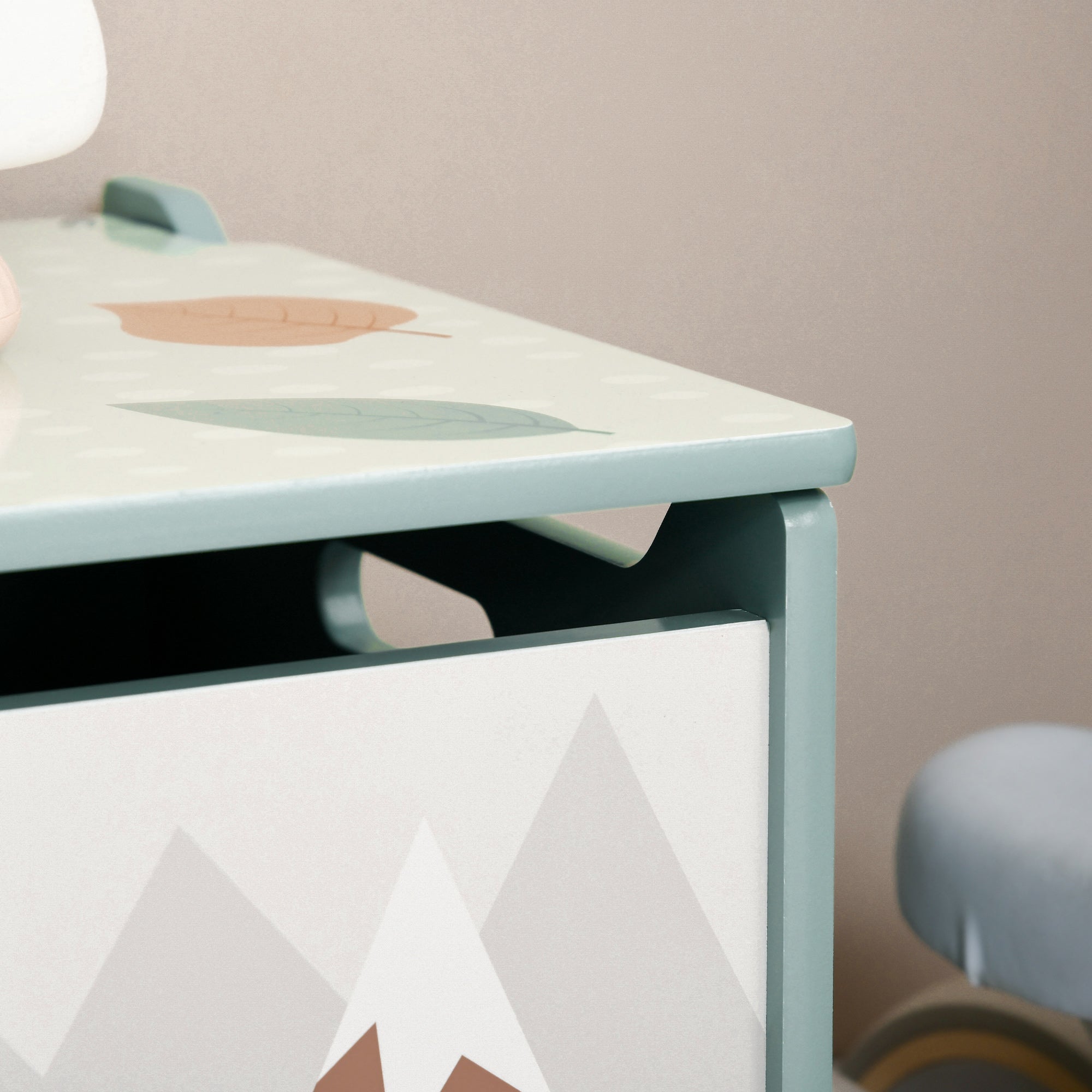 EasycomfortZONEKIZ Baule Portagiochi per Bambini con Coperchio e Cerniera di Sicurezza in MDF, 60x37x39cm, Verde