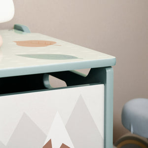 EasycomfortZONEKIZ Baule Portagiochi per Bambini con Coperchio e Cerniera di Sicurezza in MDF, 60x37x39cm, Verde