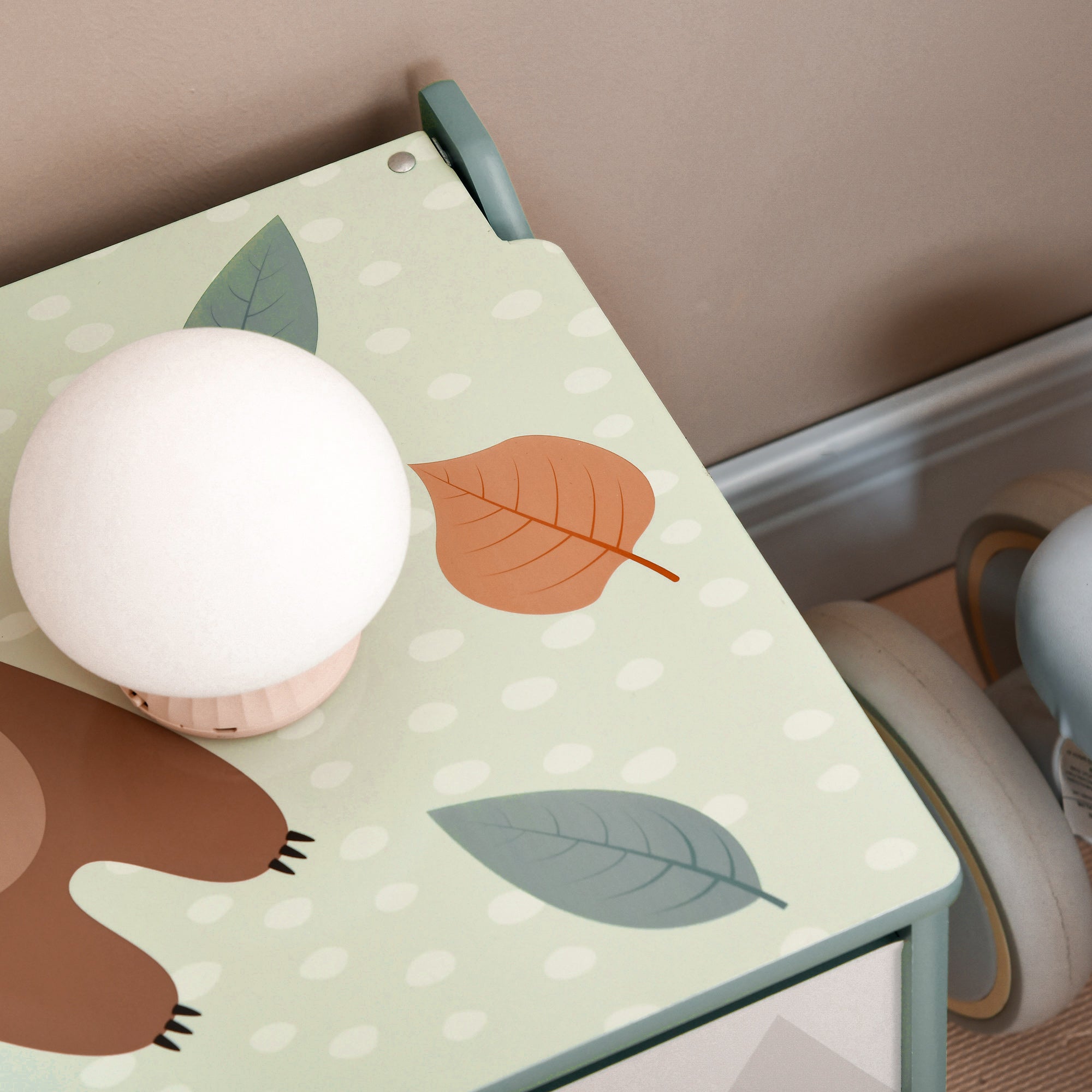 EasycomfortZONEKIZ Baule Portagiochi per Bambini con Coperchio e Cerniera di Sicurezza in MDF, 60x37x39cm, Verde