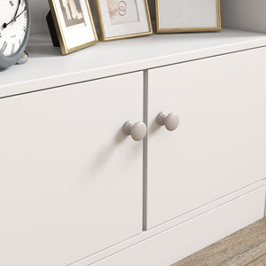 Easycomfort Scaffale Portagiochi per Bambini con Libreria e Armadietto in Legno, 60x29.5x100cm, Bianco