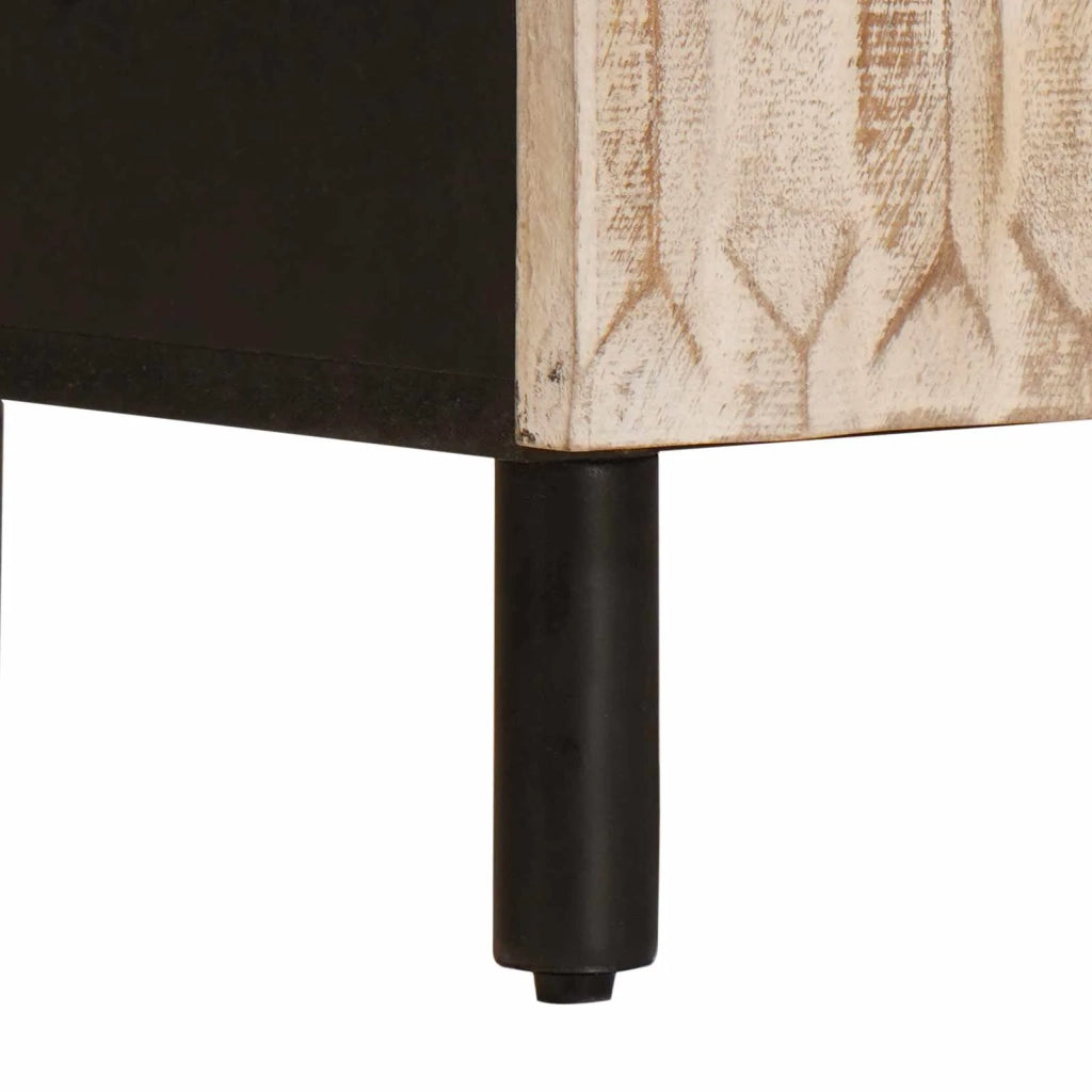 Credenza con porta Finitura Bianco Lavato 60 x 33 x 75 cm 4017890