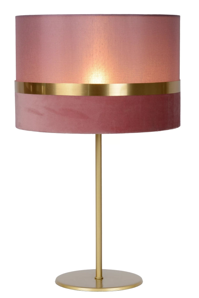 Lampada da tavolo in lino rosa E27 Extravaganza Lucide