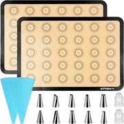 Matte silicone per piatti da forno riutilizzabili, antiscivolo, non aderente, facile da pulire, multifunzionale, nero/rosso, flessibile e non tossico BPA-free (2 pezzi)