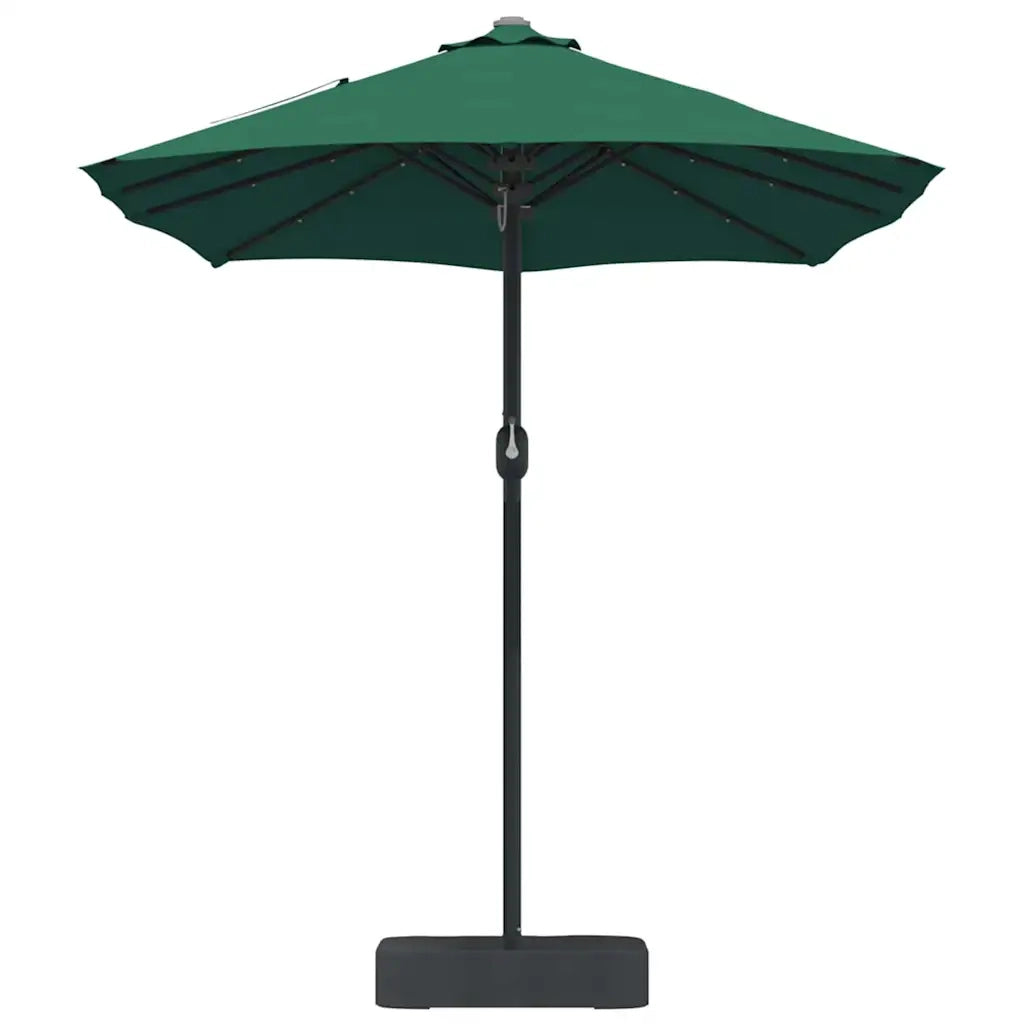 vidaXL Ombrello da giardino Verde 385 x 209 x 244 cm Tessuto