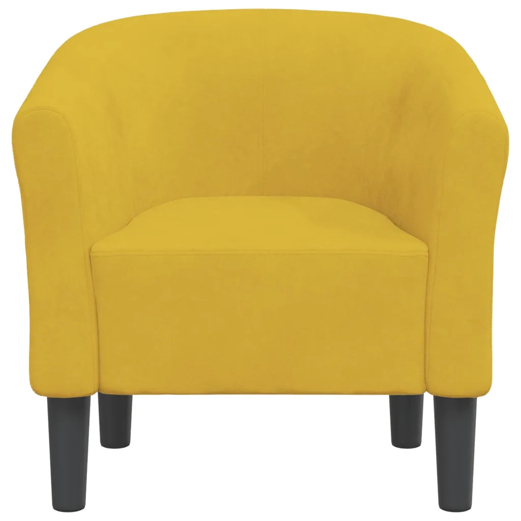 Divano Sedia-Poltrona Cabriolet Gialla in Velluto 568174