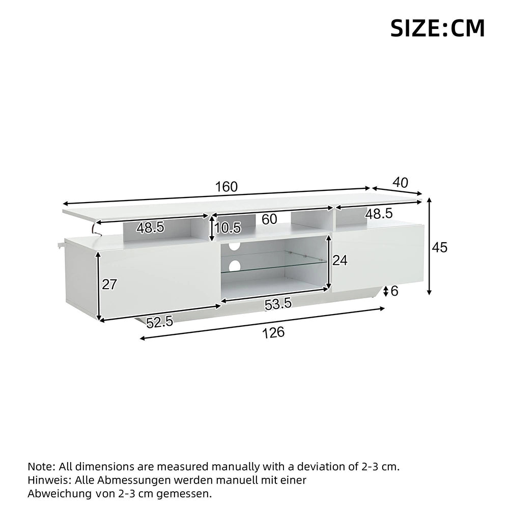 Mobile TV - Xylo - 160x40x45 cm LED 2 ante 8 ripiani
