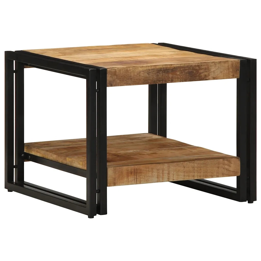 Tavolino da Salotto 50x50x38 cm Legno Massello di Mango Grezzo 4102721