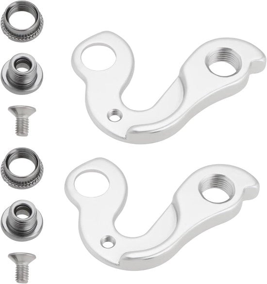 Derailleurhaak in Metallo per Bicicletta | Retroderailleurhaak in Metallo | Adatto per Biciclette FELT | Colore Argento | Accessori per Bicicletta | Modello GH-090