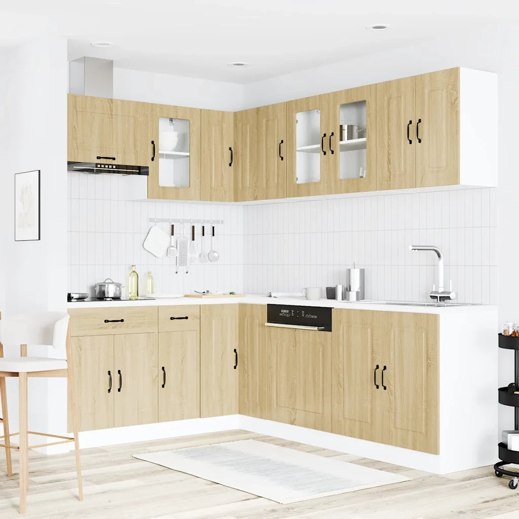 Set Mobili da Cucina 11 pz Kalmar Rovere Sonoma in Truciolato