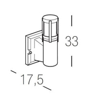 APPLIQUE DA PARETE PER ESTERNO 1XE27 COLOR GRAFITE VETRO SATINATO BIANCO PERENZ