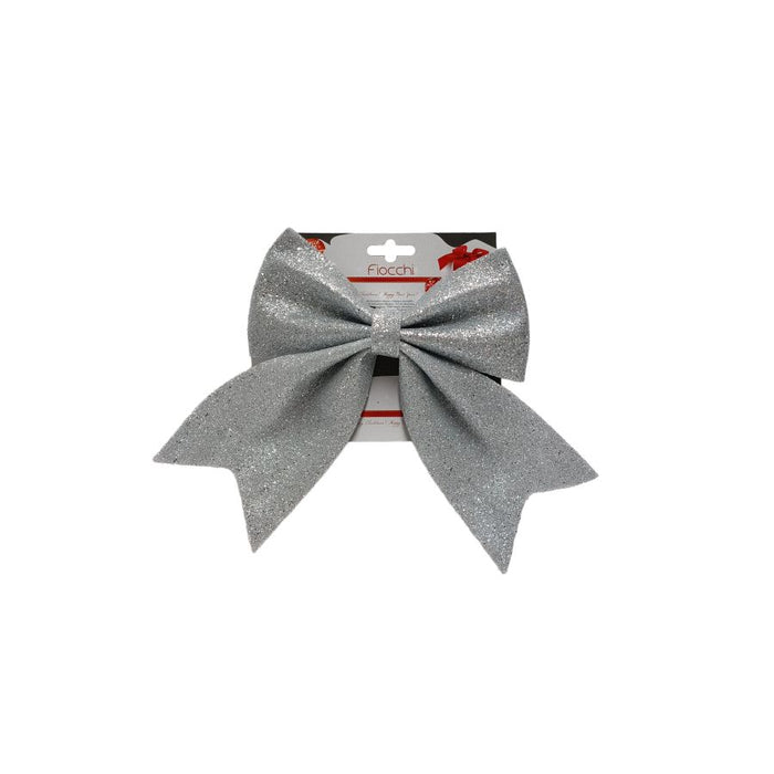 FIOCCO GLITTERATO SPUGNA CM 20X26 SILVER