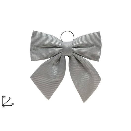 FIOCCO 60CM TESSUTO RIGATO SILVER DI DUEESSE CHRISTMAS