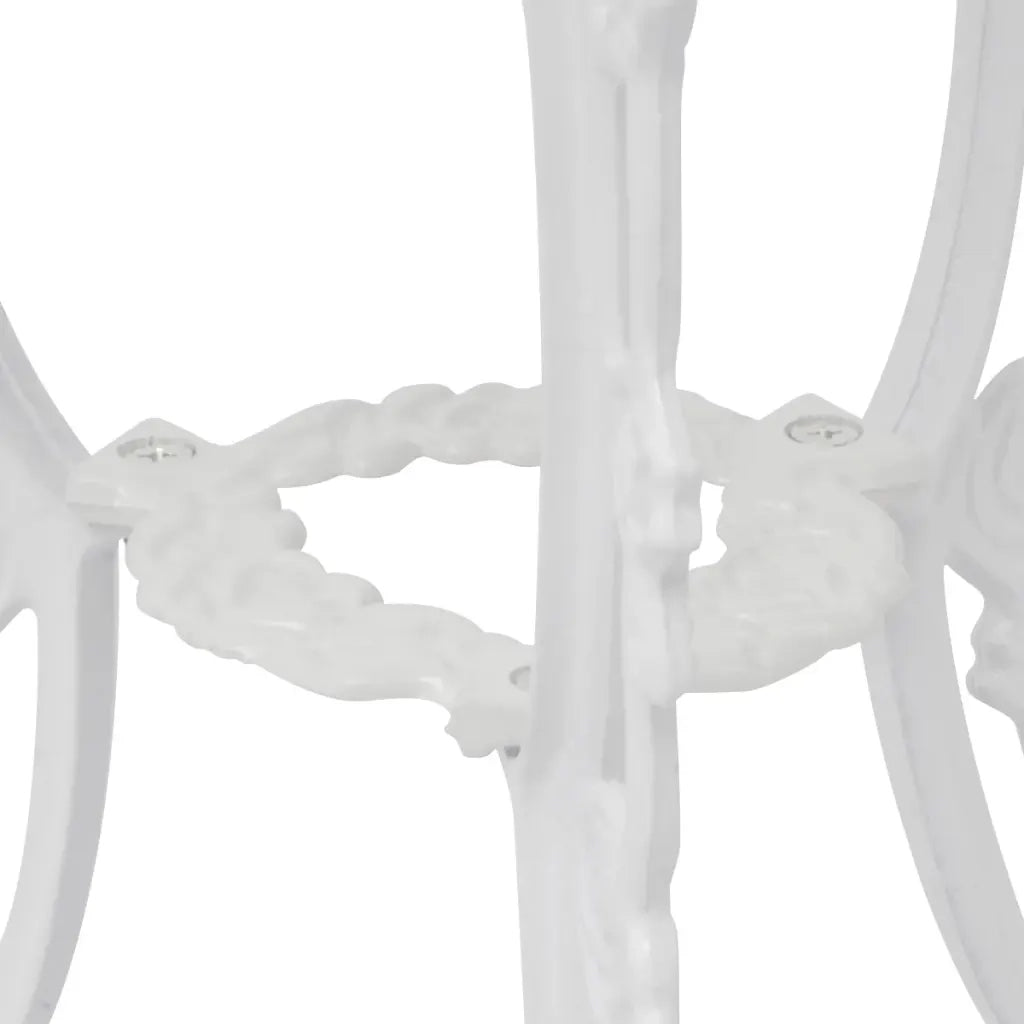Set da Bistrot 3 pz | Set Salotto da Giardino in Alluminio Pressofuso Bianco