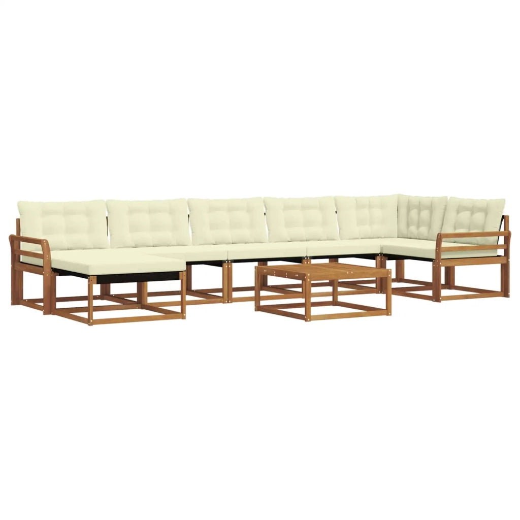 Set di divani da esterno con cuscino 22 pcs Naturale e Crema 3369697