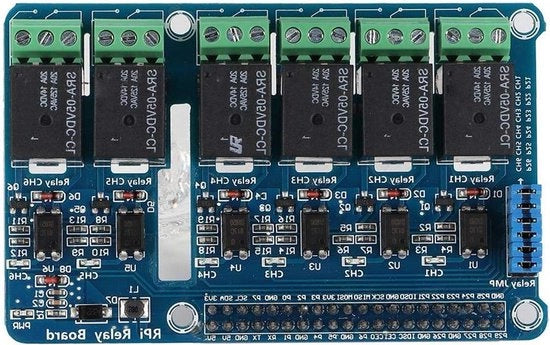 Relais di espansione 6 canali per Raspberry Pi A+ / B+ / 2B / 3B - richiede contenuto HTML - modulo relais ottocoupler.