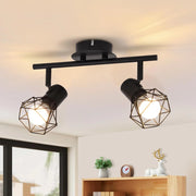 ZMH Faretto da soffitto orientabile a 2 fiamme - Bianco industriale per interni E14 350