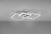 VENIDA PLAFONIERA LED 25W 3000lm, 4000K DOPPIO QUADRATO CROMATO CON LUCE CENTRALE DIMMERABILE CON INTERRUTTORE L.58CM