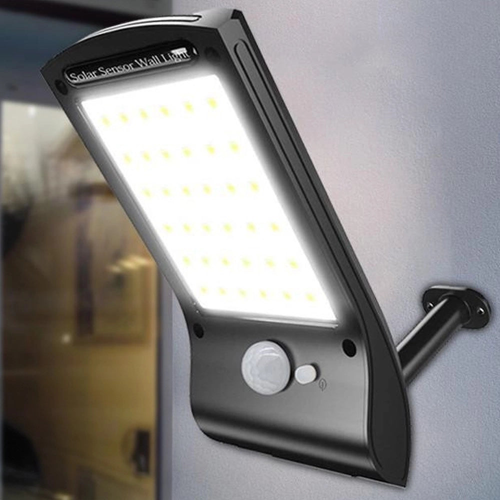 Trade Shop - Luce Solare Applique 36 Led Da Parete Sensore Di Movimento Giardino Linq L808b -