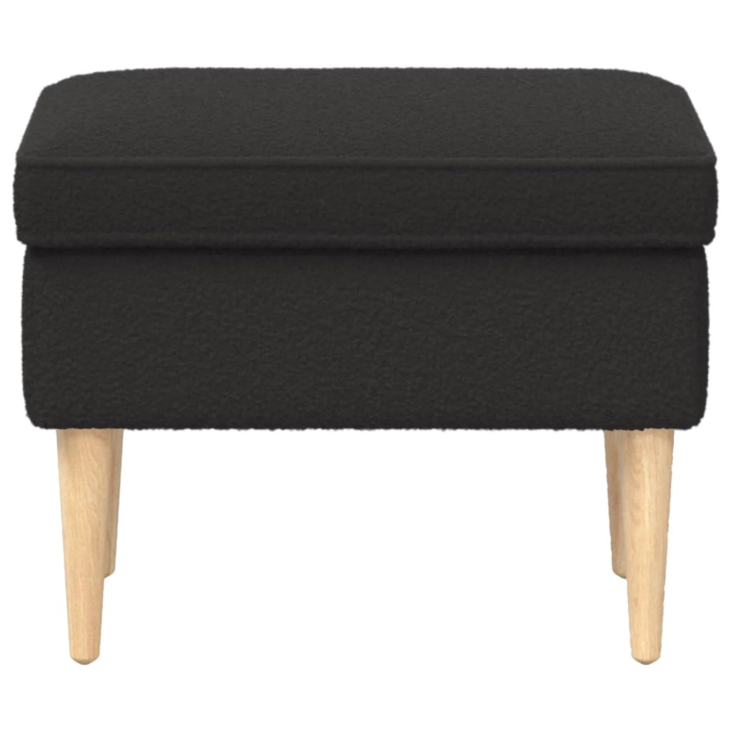 Poggiapiedi Nero 55 x 35 x 41 cm Bouclé 42029987