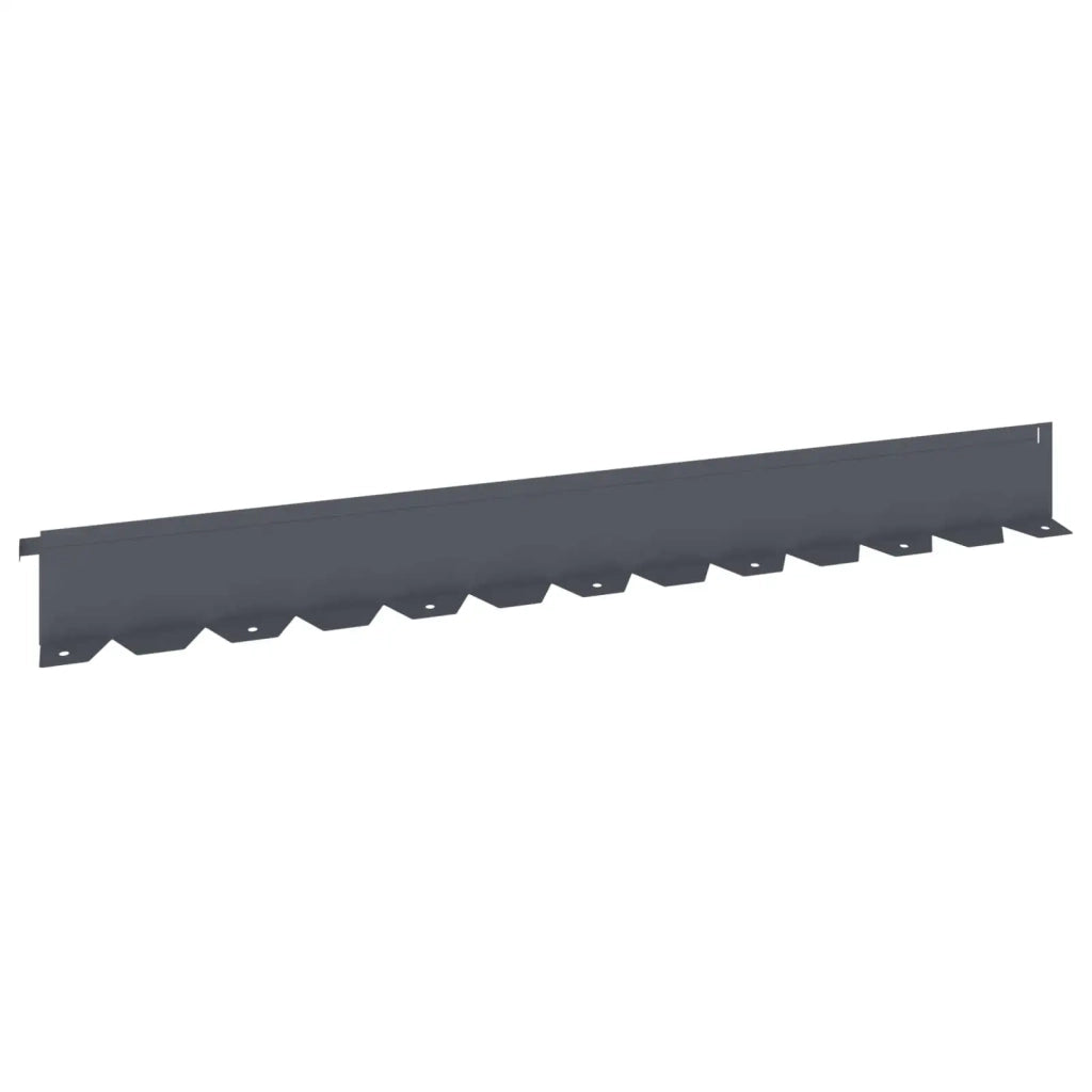 Bordura per Prato 10 pz 102 x 10 x 4 cm Acciaio Antracite 8008748