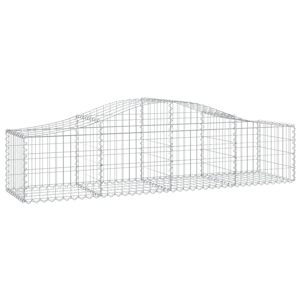 Cesti Gabbioni ad Arco 7 pz 200x50x40/60 cm Ferro Zincato 3145582