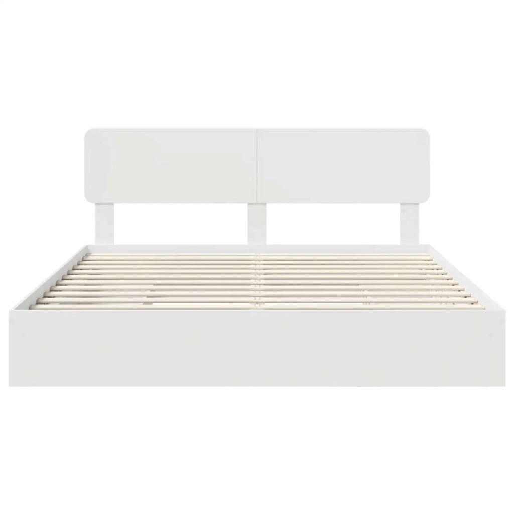 Letto con Contenitore Bianco 180 x 200 cm Legno multistrato 3412248