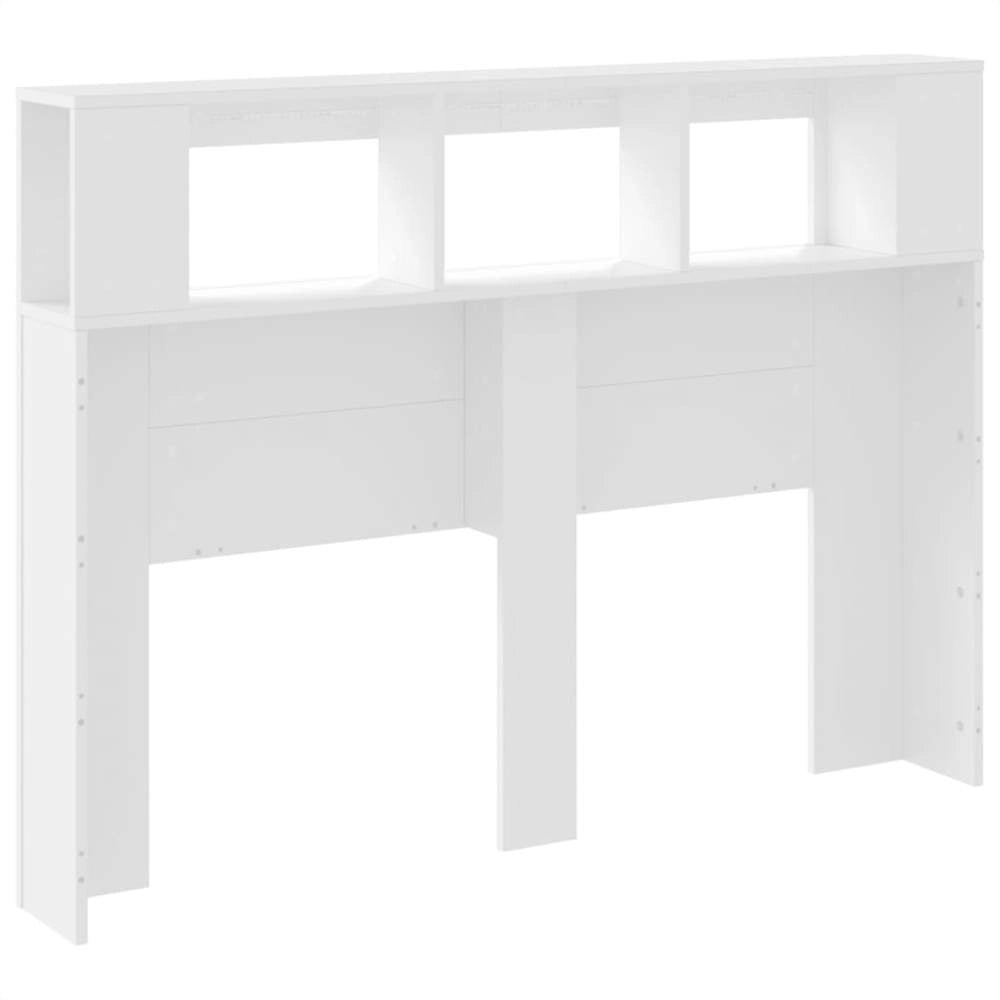 LED Headboard, White, 140x18.5x103.5 Cm, Wood-based Material