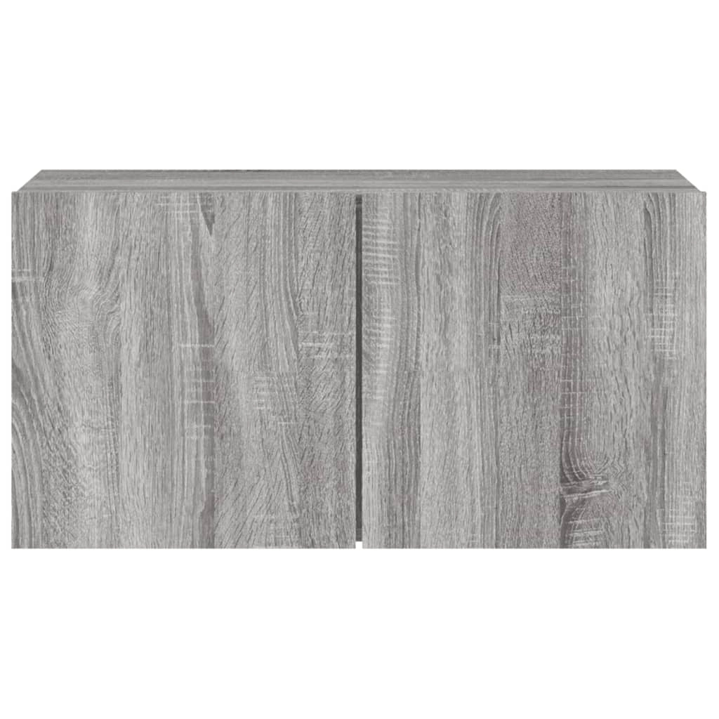 Mobile TV multimediale scaffale TV credenza mobile TV sala da pranzo soggiorno camera da letto a parete Sonoma 80 x 30 x 41 cm grigio 02_0028192