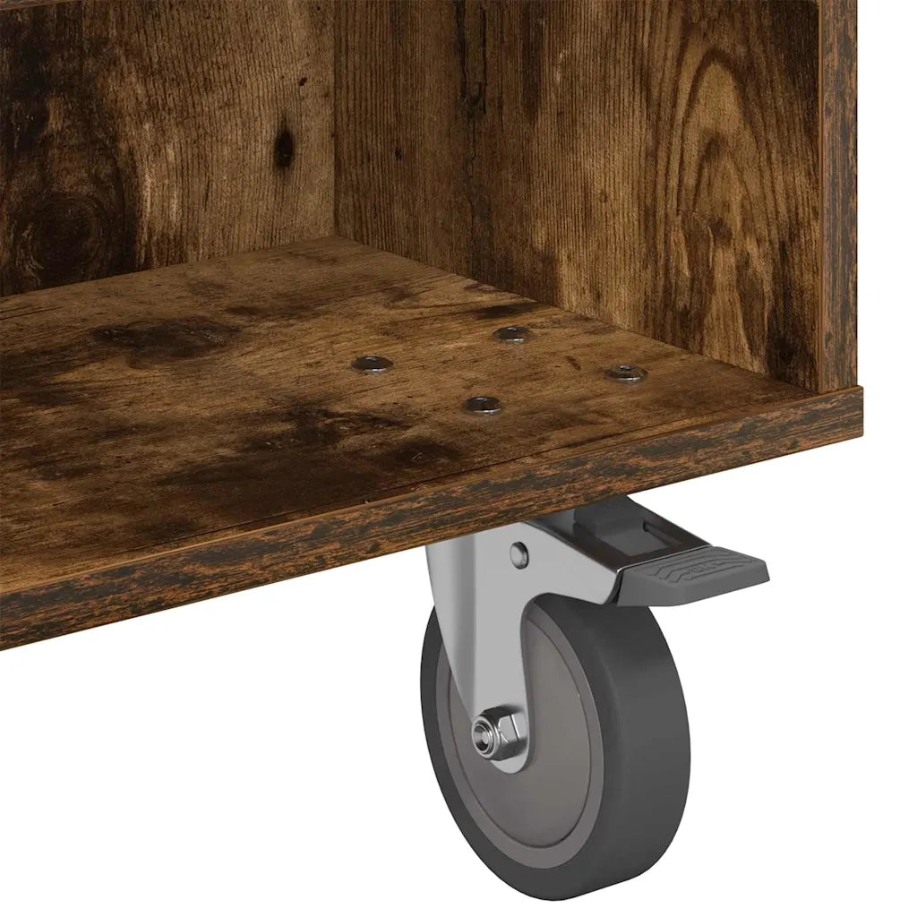 Tavolino con Ruote Rovere fumé 90 x 50 x 30 cm 891020