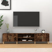 Mobile TV-Credenza per TV Rovere Fumo 180x31,5x40 cm in Legno Multistrato
