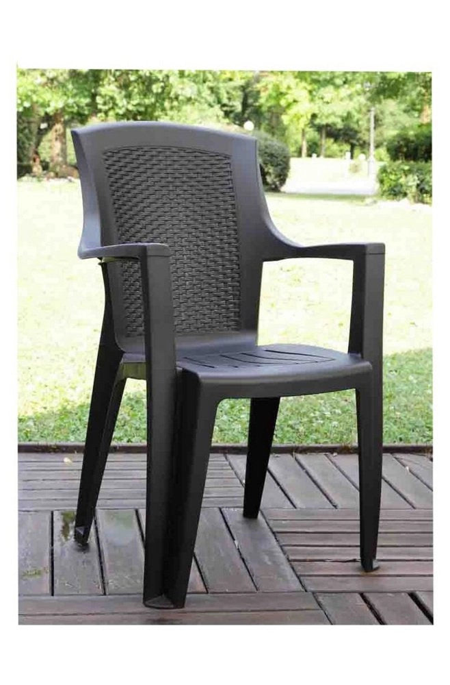 Poltrona da Giardino Eden Antracite 60 CMX62X89H. Peso 4,2 kg