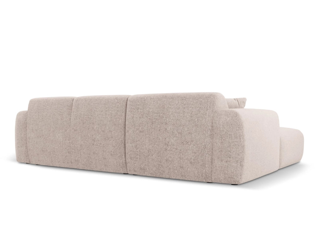 Cosmopolitan Design - Divano angolare destro "Nolio" 4 posti in ciniglia beige 