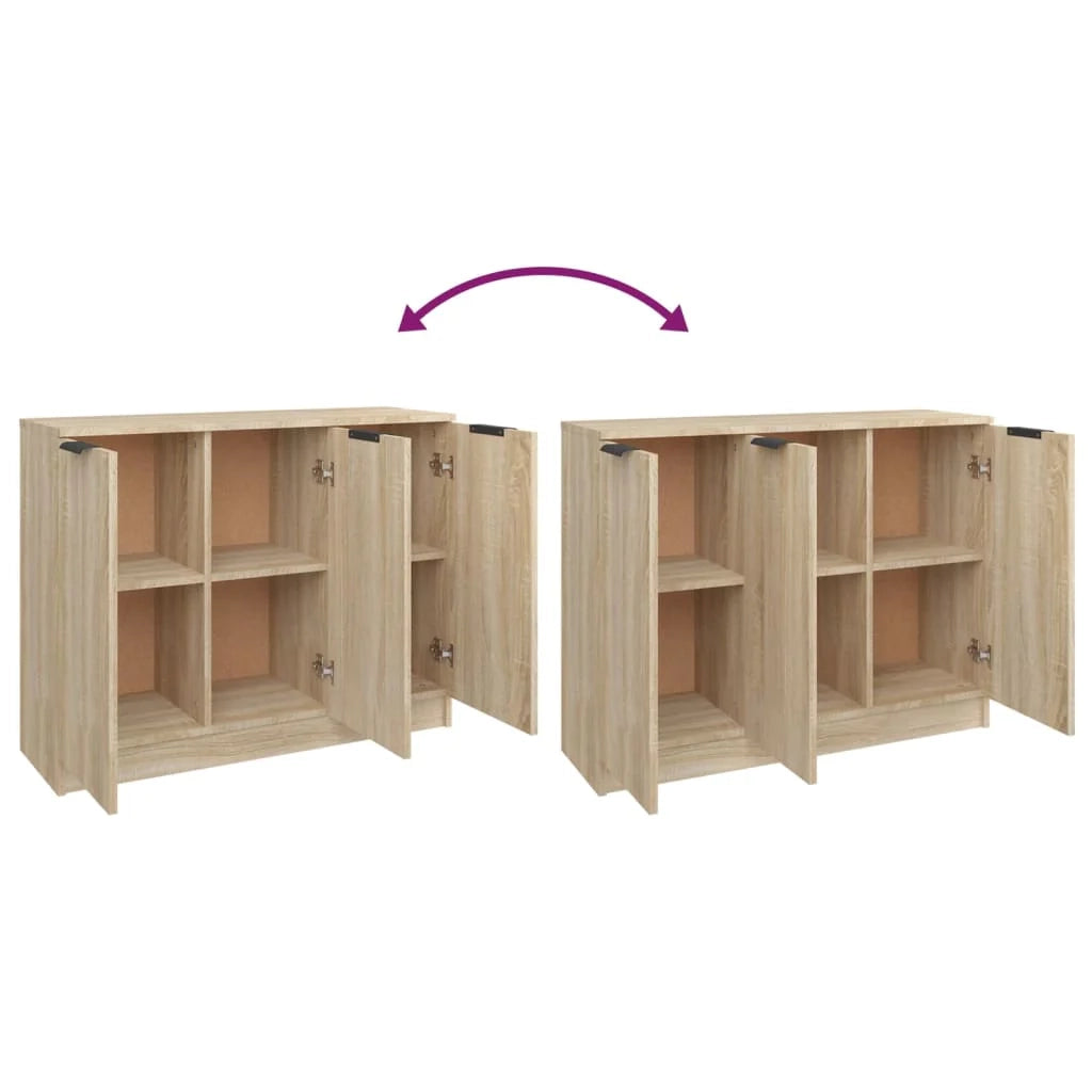 Buffet credenza cassettiera armadio mobile contenitore organizer cucina soggiorno rovere Sonoma 90,5 x 30 x 70 cm legno ingegnerizzato marrone 02_0031728