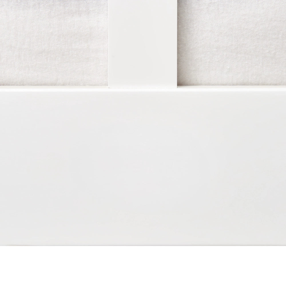 Letto singolo in legno di Pino Bianco con Rete a Doghe 90 x 200 cm stile minimalista