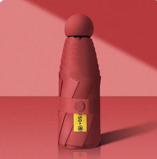 Mini ombrellino da viaggio - Ombrellino mini pieghevole, protettivo UV, adatto per la pioggia, per ragazze e donne.