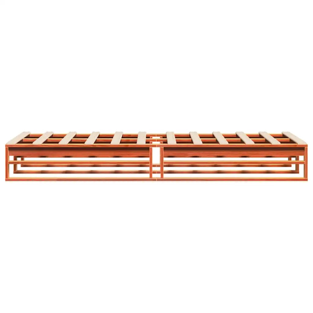 Letto senza Materasso Marrone Cera 100x200 cm in Legno di Pino 850838