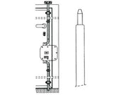 ASTA TELESCOPICA CURVA PER SERRATURA TRIPLICE 9101  ø mm.18 (9101)    CR