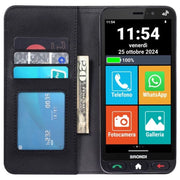 BRONDI AMICO VERO 4G (NERO) + FLIP COVER - SMARTPHONE PER ANZIANI - TASTO SOS - TORCIA - GPS - NOTIFICA AI PARENTI IN CASO DI CADUTA - CONTROLLO REMOTO - FOTOCAMERA - BASE DI RICARICA - CONNETTIVITA 4G