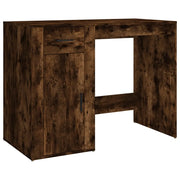 Scrivania | Tavolo da Ufficio Rovere Fumo 100x49x75 cm in Legno Multistrato