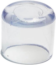 Doppi per sedie in plastica trasparente con protezione antiscivolo e verniciatura densa - 50 mm