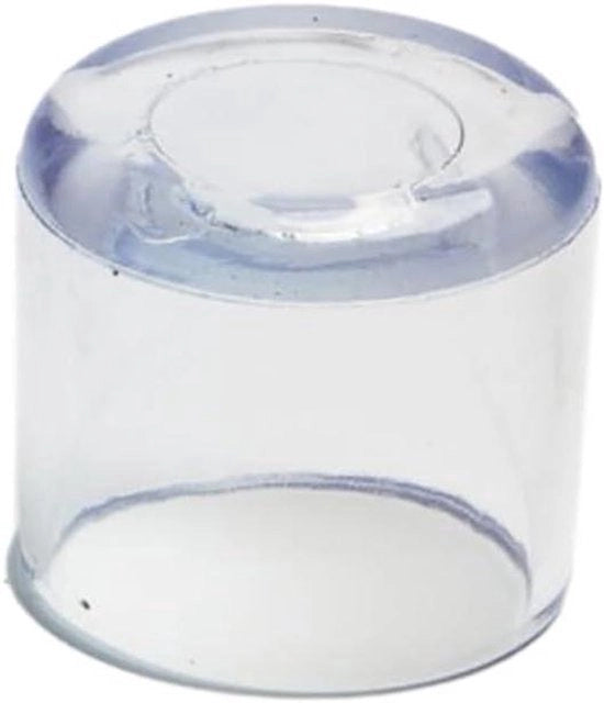 Doppi per sedie in plastica trasparente con protezione antiscivolo e verniciatura densa - 50 mm